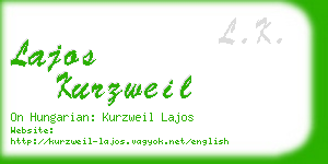 lajos kurzweil business card